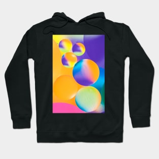 Colorful close up of oil drops in water Hoodie